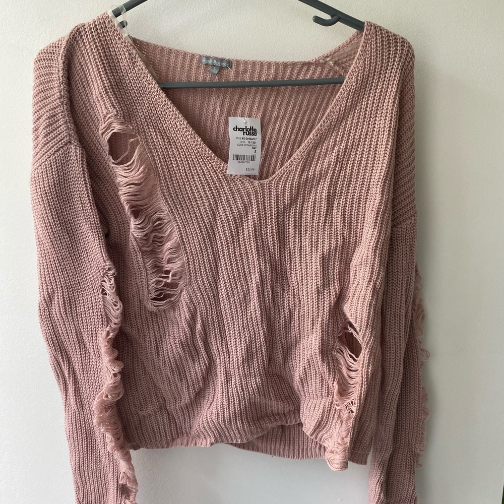 Distressed sweater from Charlotte Russe